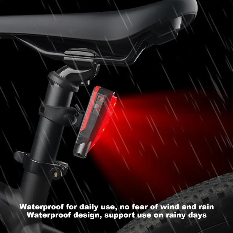 Red Led Rear Cycling Lights USB Rechargeable Safety Projection Warning Light Outdoor Cycling Accessories Long-Lasting