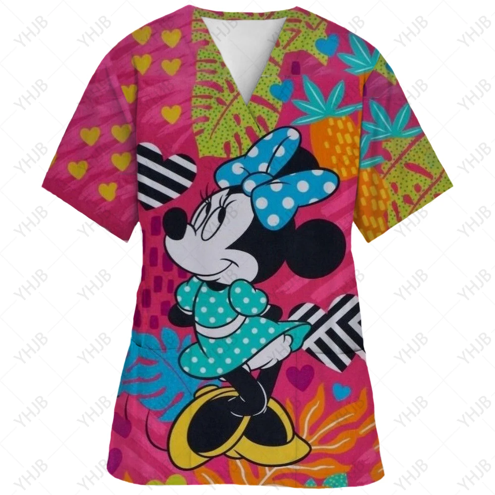 Disney Mickey Mouse Print Beauty Salon Pet Hospital Dental Clinic and Operating Room Doctor and Nurse Workwear