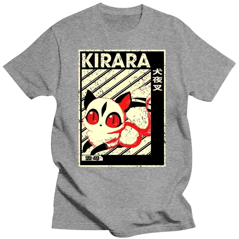 Tops & Tees For Men Kawaii Funky Inuyasha Classic Art Kirara Fantasy Printed On Top T-Shirts Premium Cotton harajuku clothing