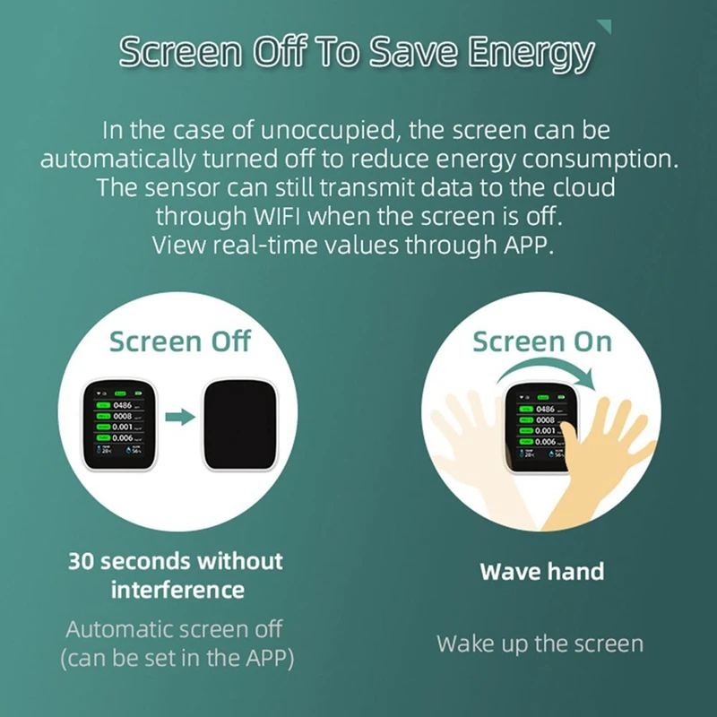 Top Deals Wifi Portable Air Quality Meter 8 In 1 PM1.0 PM2.5 PM10 CO2 TVOC HCHO Temperature And Humidity Tester Carbon Dioxide