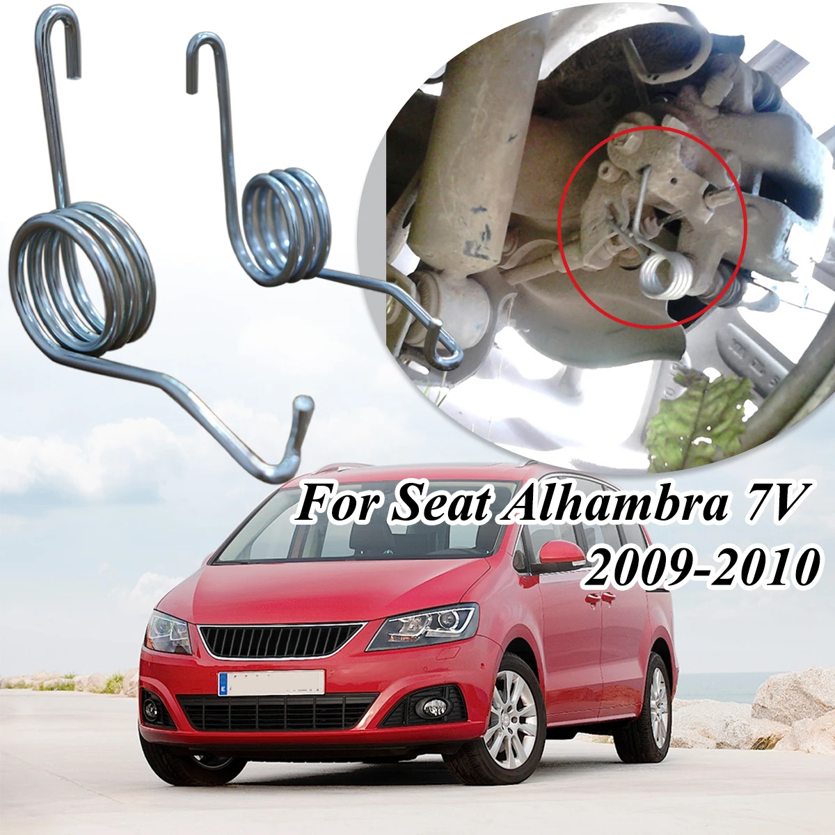 Left Right For Seat Alhambra 7V Handbrake Rear Parking Brake Lever Caliper Return Springs Stainless Steel Replacement 2009-2010