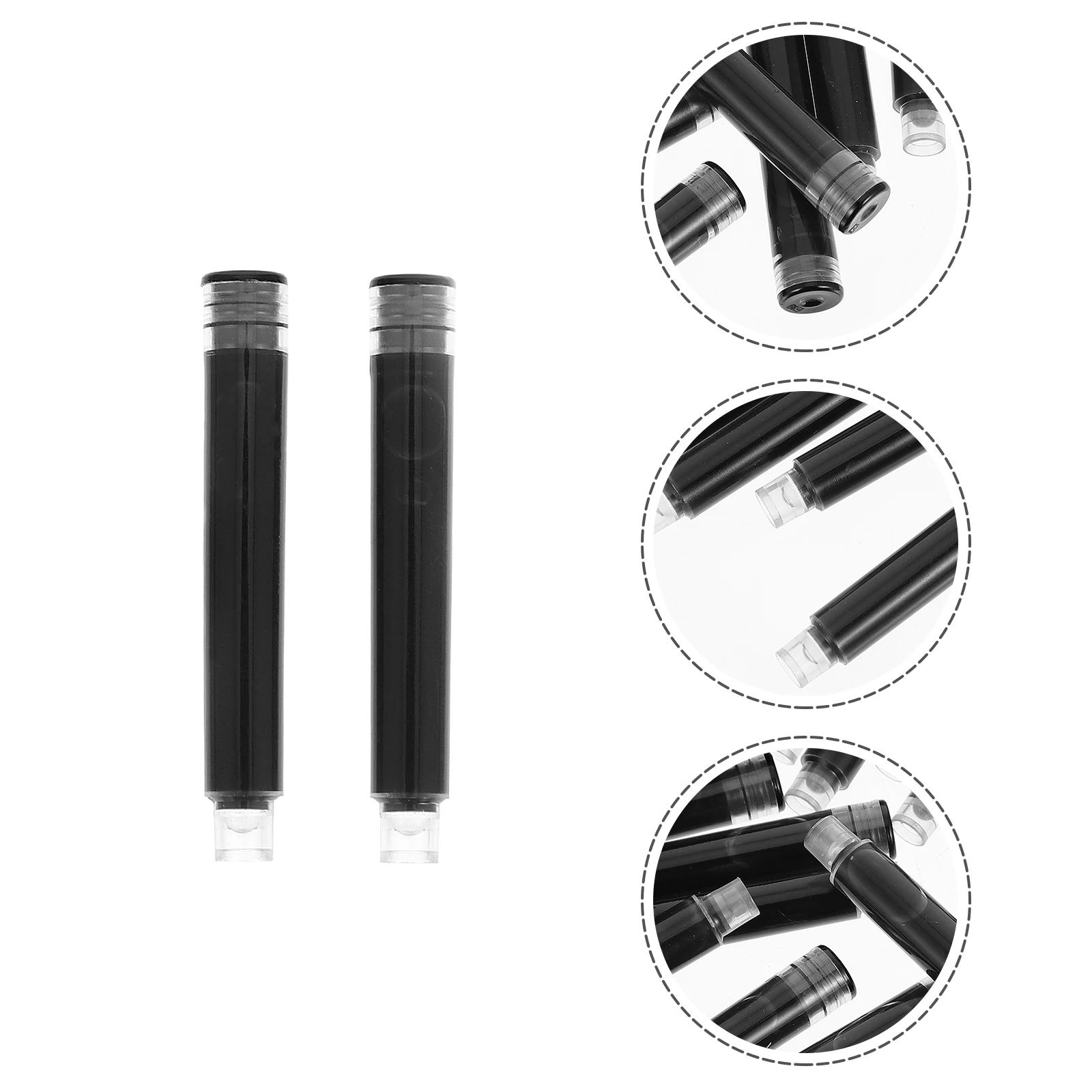 

100 Pcs Black Ink Sac for Fountain Pens Filling Students Stationery Plastic Accessories Office Supplies