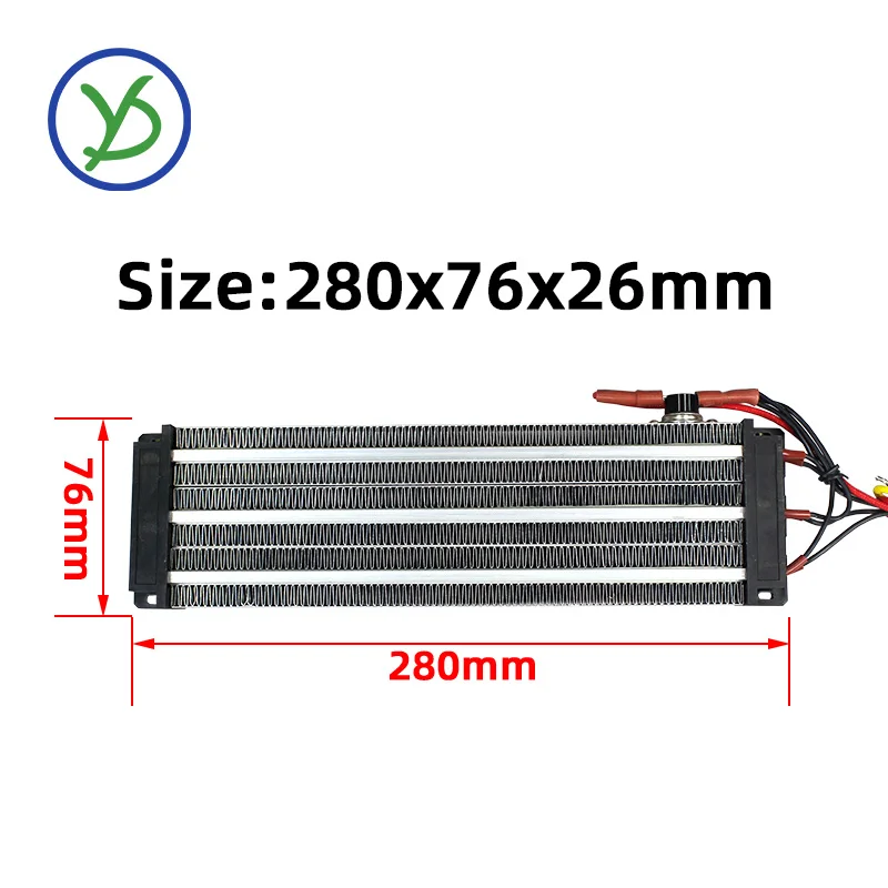 220V 2000W heating cabinet Insulated PTC Ceramic Air Heater 280*76mm