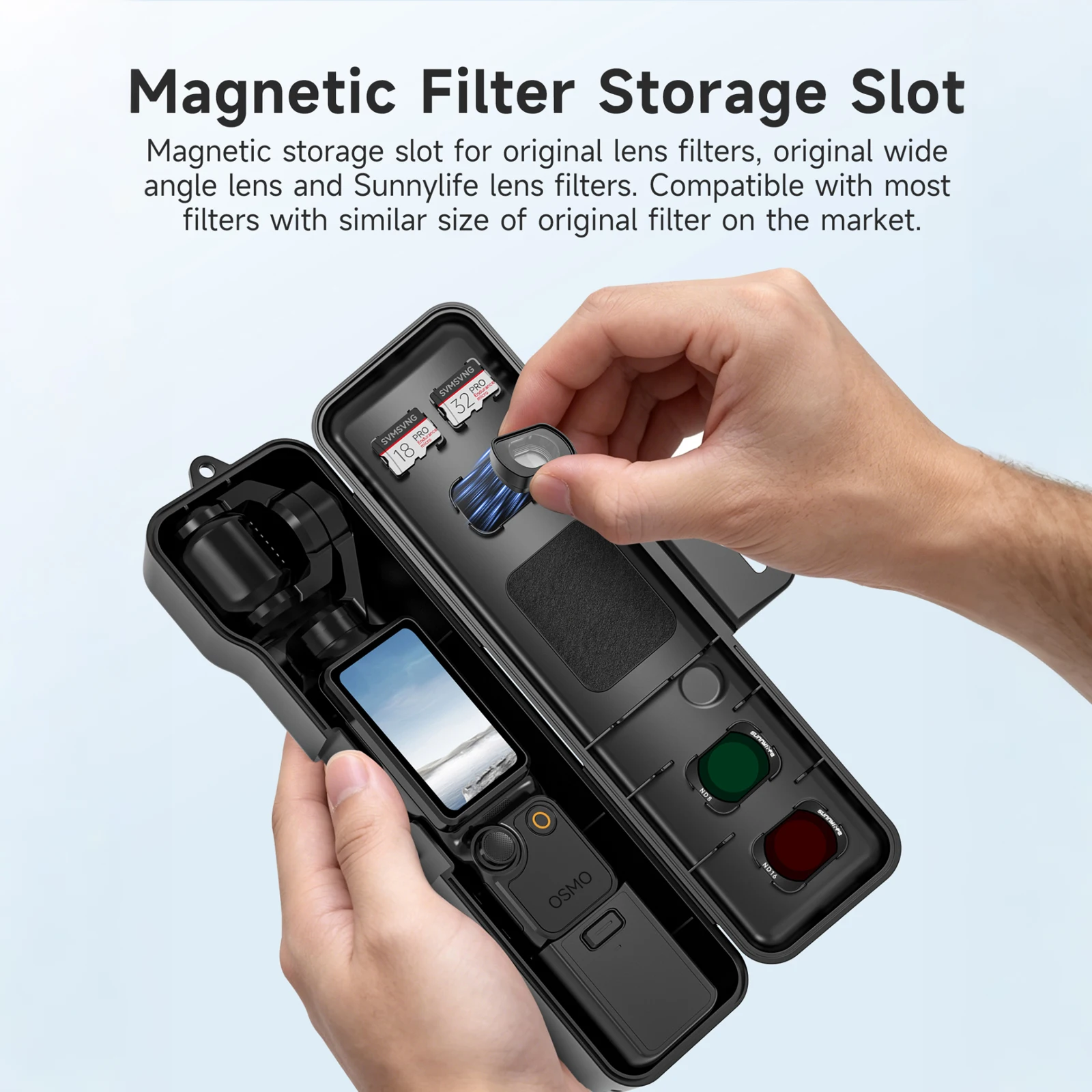 Für DJI Osmo Pocket 4 3 Hartschalenkoffer Vollständiger Schutz mit Objektivschutz Schnellverschluss-Klappdesign für Vlog-Zubehör – Detail 18