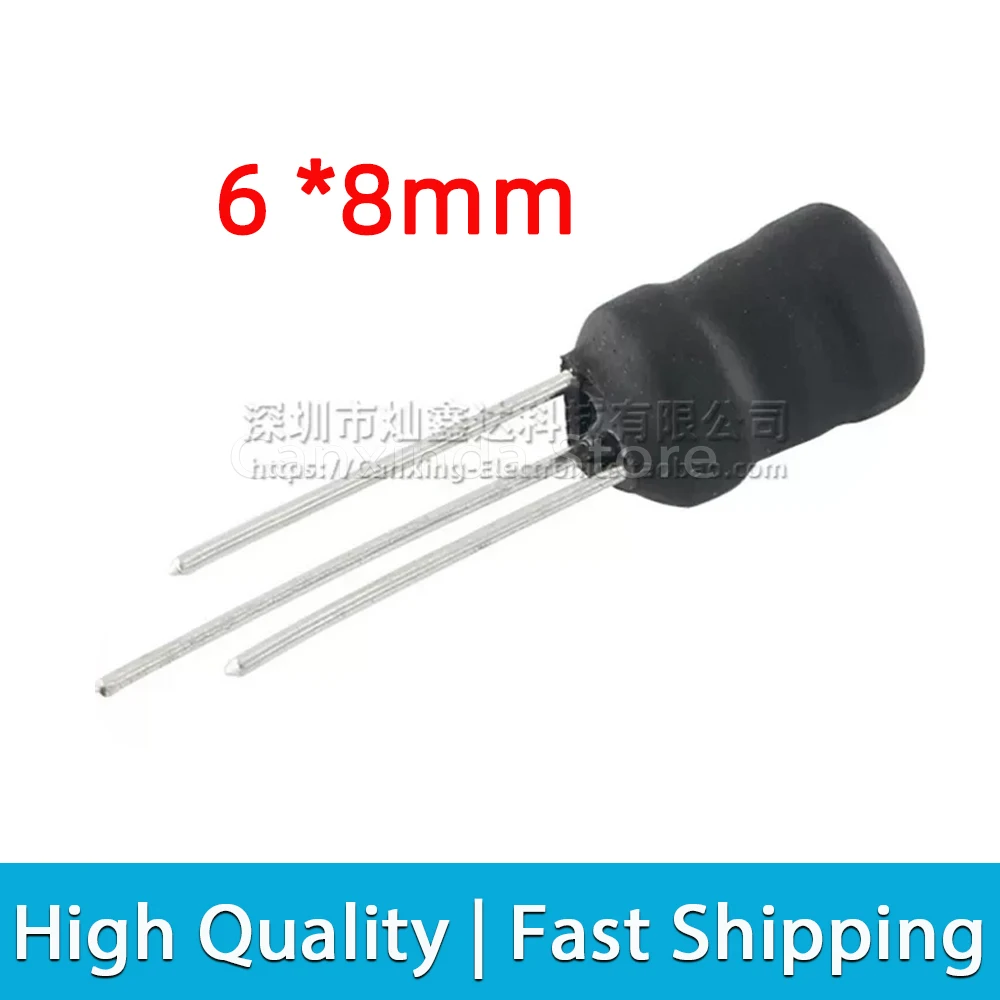 10pcs 3 Pin Ferrite Coil I Shaped Alarm Buzzer Boost Booster Step Up Inductor Inductance Choke Filter Drum Core Radial