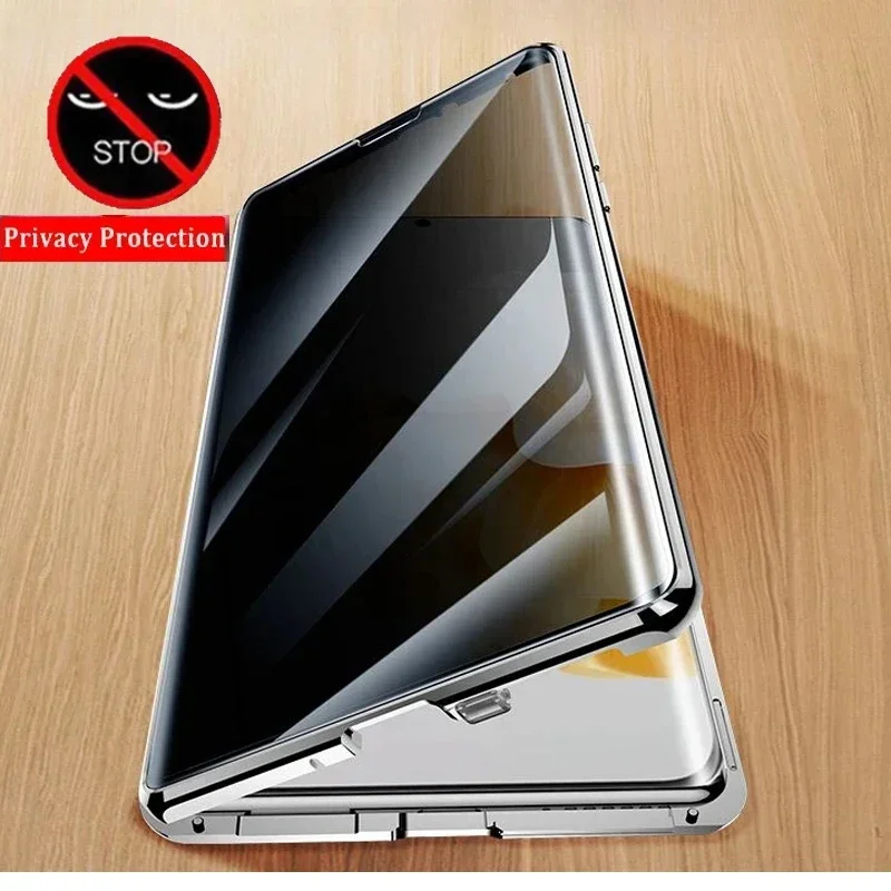 Dwustronne szklane etui na telefon Honor Magic 3 4 5 6 7 Pro Magic4 Lite 5G z magnetycznym, antyprześwietlającym szkłem hartowanym Coque — zdjęcie produktu 4