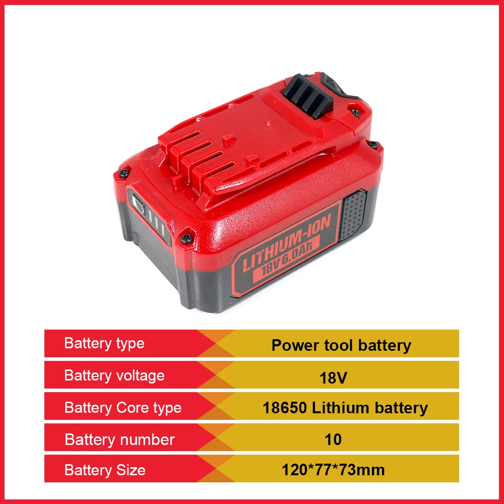 

For Craftsman Power Tools Battery 18V/20V 6.0Ah 6000mAh， Craftsman Power Tools Battery CMCB201 CMCB205 CMCB204 CMCB203 CMCB206