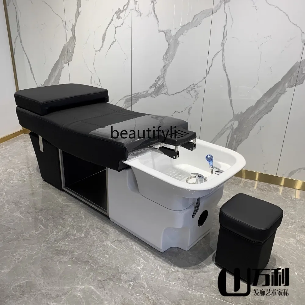 Barber Shop Ceramic Basin for Hair Washing Station Hair Salon Thai Lying Massage Facial Bed