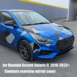 for Hyundai Accent Solaris 2018-2023+ABS covered exterior rearview mirror cover with cowl angle rearview mirror cover