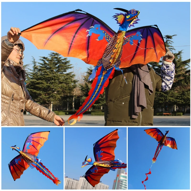 Cometa dinosaurio para niños, hilanderos resorte viento, fáciles volar para estudiantes viento velocidad