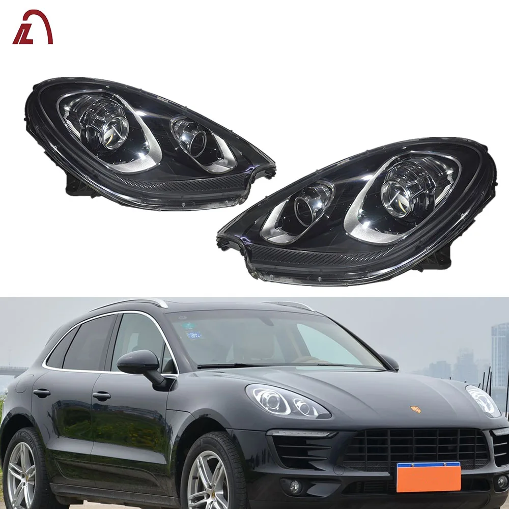 Low Price Xenon Black Housing Flowing Dynamic Headlamp For MACAN 2014-2016 Waterproof Headlight for porsche auto lighting