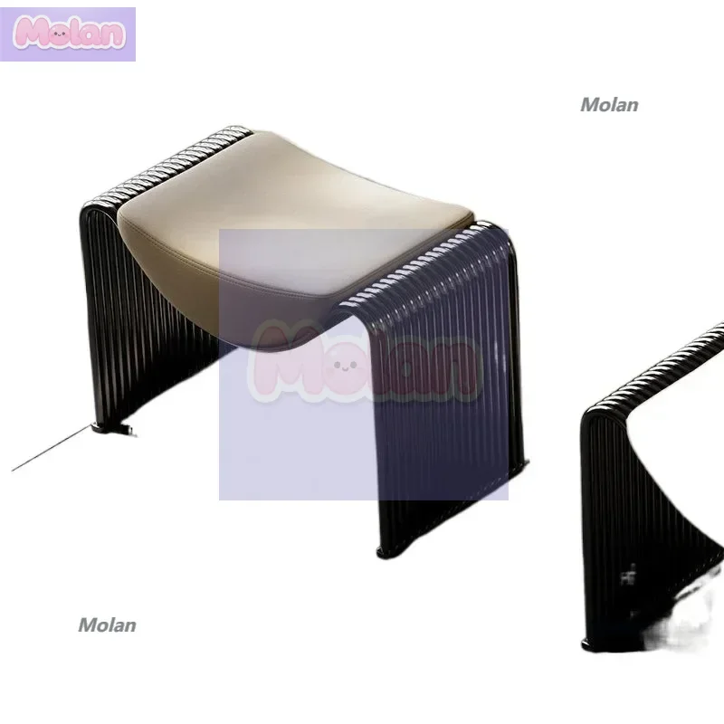 

Light luxury chair Italian minimalist high-end leisure Internet celebrity modern leather chair butterfly dressing stool shoe dre