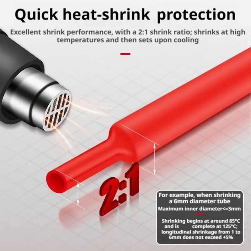 Multi-Color For Cable Repair Heat Shrink Tubing Set-Insulation, 800 Pieces, Various Sizes For DIY Projects