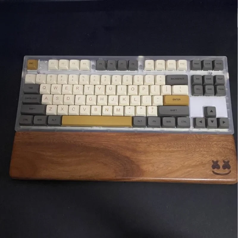 Wooden Keyboard Wrist Rest Wooden Customizable Engraving Ergonomic Hand Rest for 65% 75% 80% Mechanical Keyboard Accessories