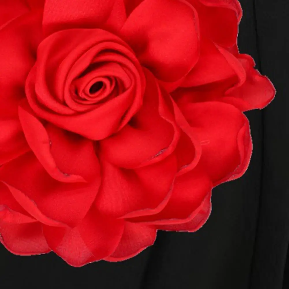 Handmade Satin Roses Handcrafted Satin Rose Flowers Flat Back Fabric Blooms for Diy Craft Accessories Hairpins Corsages