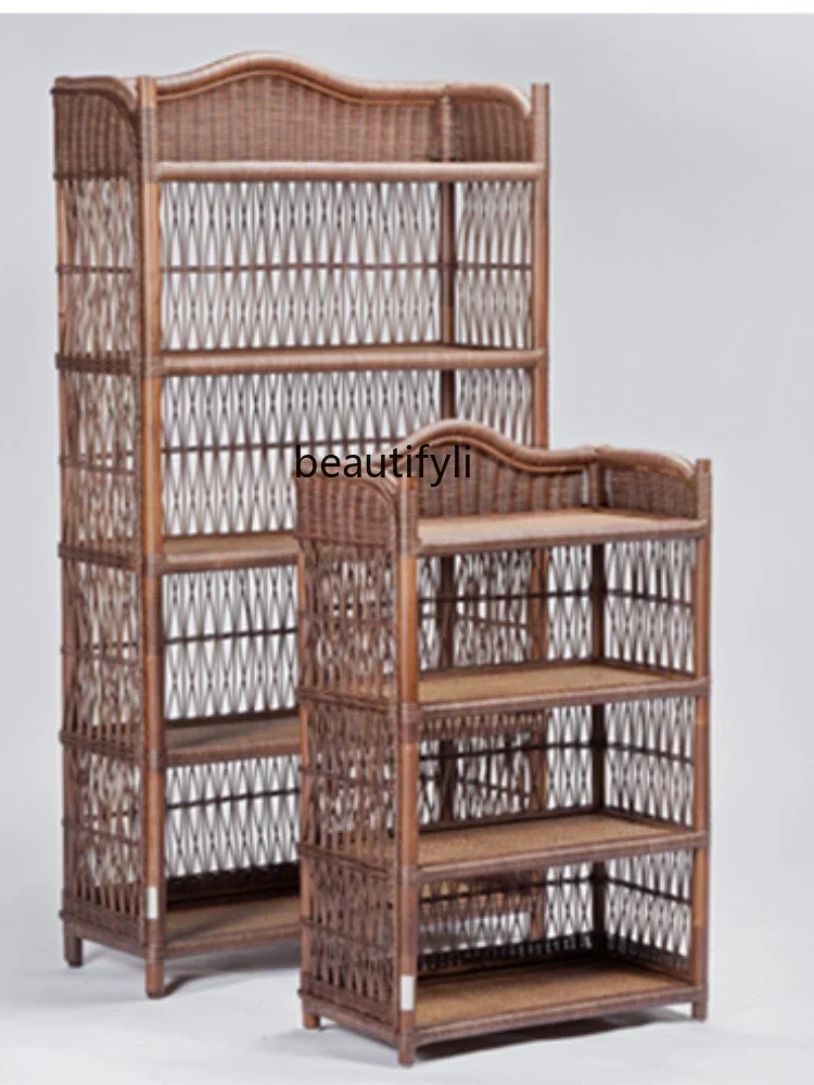 

ss7304Chinese Magazine Rack Rattan Floor Bookshelf and Storage Shelf Storage Rack Newspapers Rack the Newspaper Stand