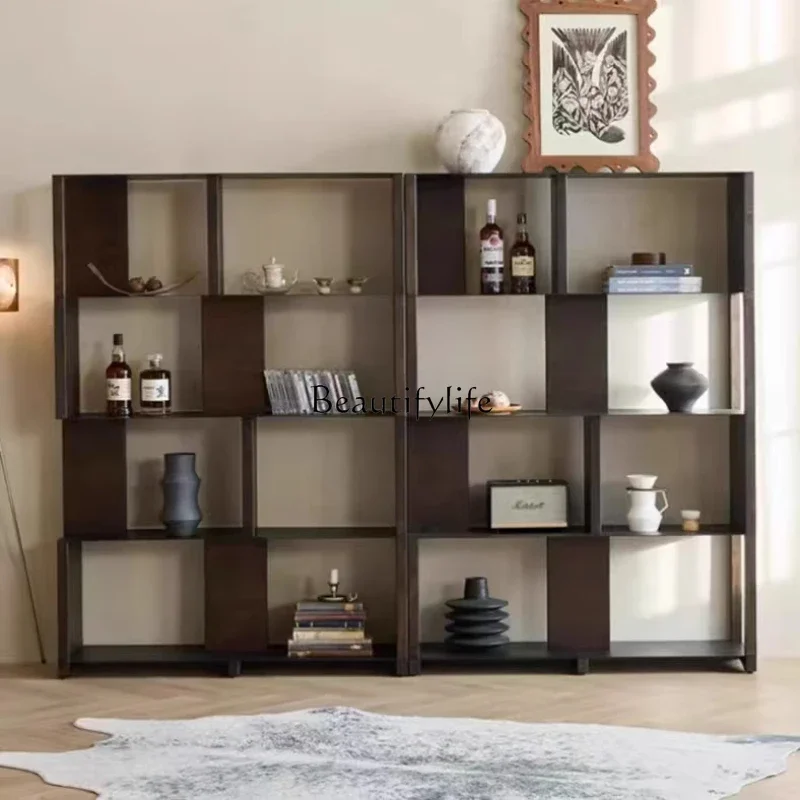 

XX39*Modern American retro red oak French industrial office display stand