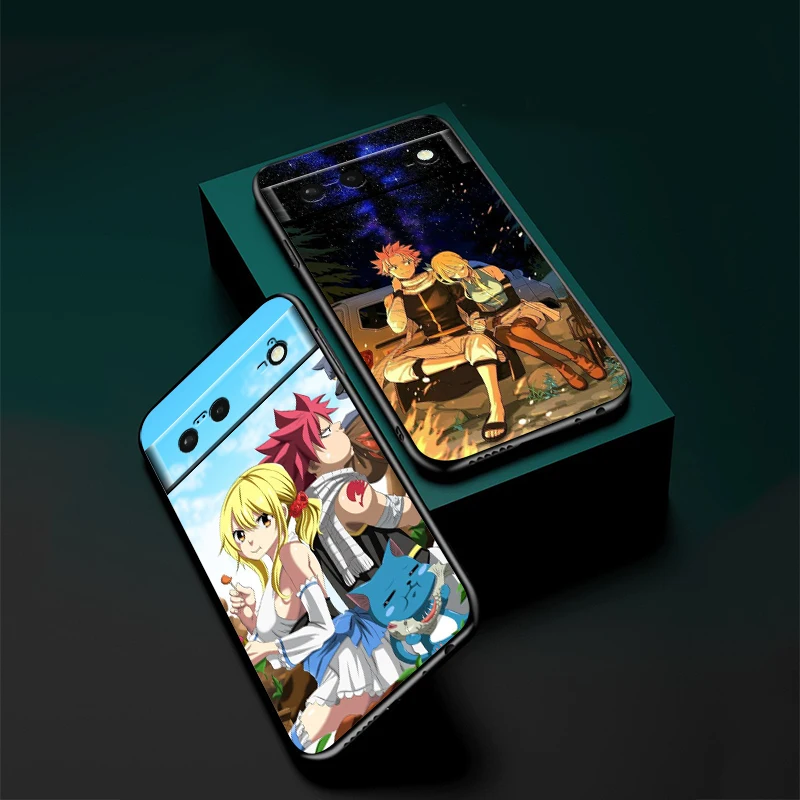 Fairy Tail Japanese Anime For Google Pixel 9 8 7A 7 6A 6 5A 5 4 4A XL 5G Black Silicon Shockproof Shell TPU Phone Case