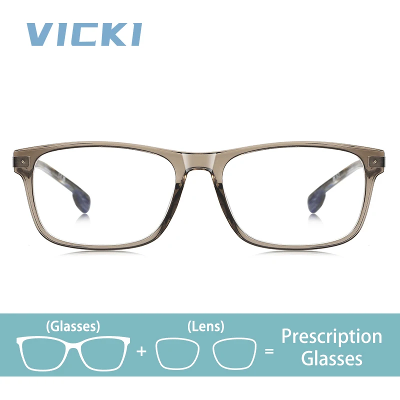 

VICKI Квадратные винтажные сверхлегкие очки в полной оправе — настраиваемые очки по рецепту — очки с защитой от синего света — фотохромные LS204
