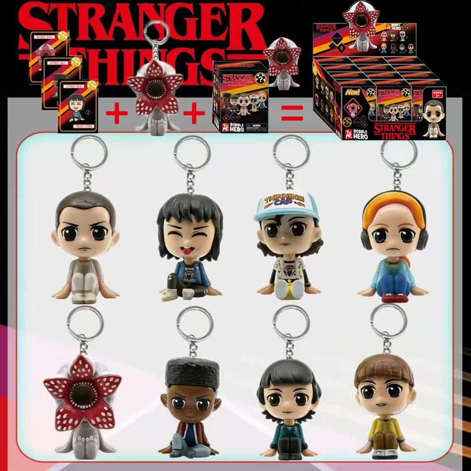 Serie Stranger Things Blind Box ELEVEN Demogorgon DUSTIN Barb Steve Robin Brelok Figurka Zabawka Pocket Things Model Brelok ﻿