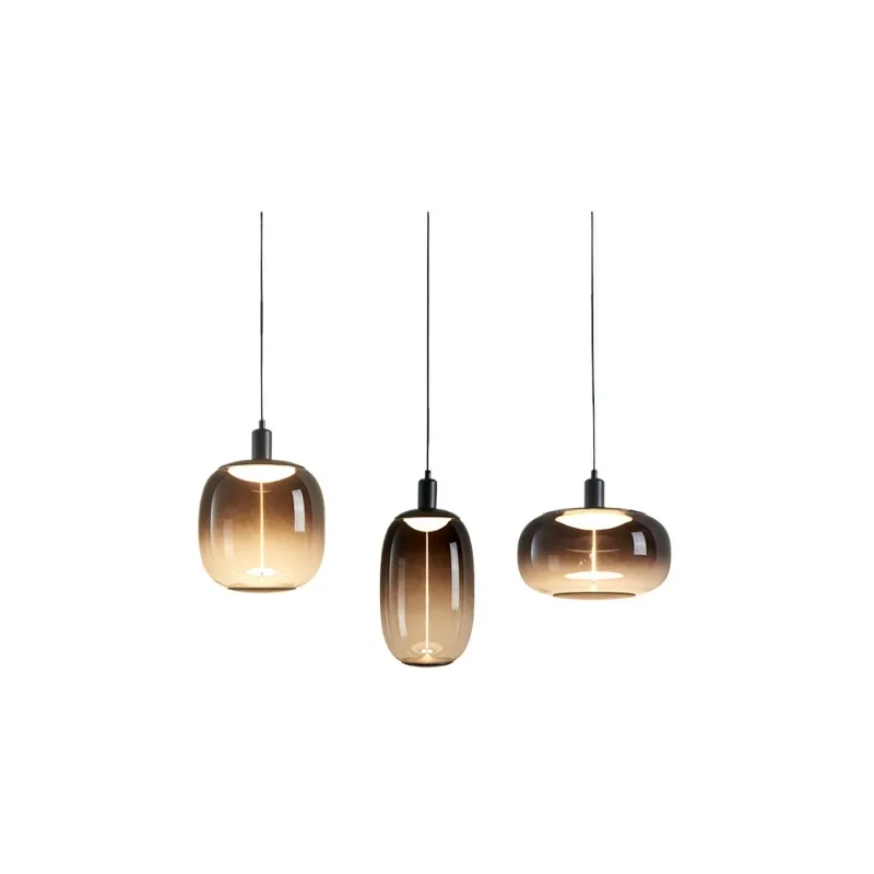 

Minimalist gradual change glass small chandelier post modern restaurant bar bedroom bedside lamp