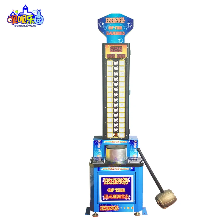 

Factory Wholesale Indoor Amusement Buy Coin Operated Hercules Hammer Hitting King of the Hammer Arcade Sport Game Arcade Machine