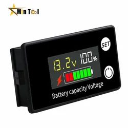 DC-Batterie-Voltmeter, DC 8 V–100 V, Kapazitätsanzeige, Leistungsmesser, Lithium, LiFePO4, Blei-Säure-Zelle, 12 V, 24 V, 48 V, für 6133 A LCD-Batterie