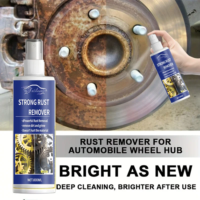Car Wheel Cleaner - Powerful Stain Removal and Polishing, Iron Powder Rust Remover, Aluminum Alloy Restoration Car Wash Cleaning