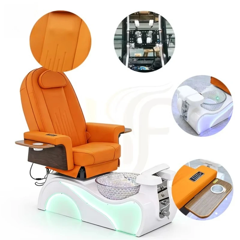 Luxury Smart Tall  Spa Salon Massage Pedicure Chair Foot Spa Massage Manicure Pedicure Chairs for Nail Salon