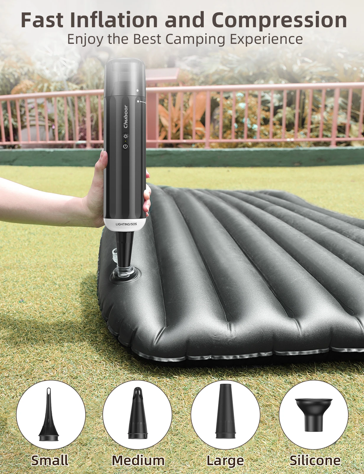 Chuboor aspirador de pó para carro, sucção forte, 16000Pa, função de sopro e inalação, adequado para limpeza de detritos e poeira para casa