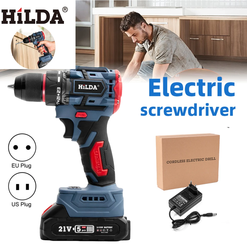 

Дрель электрическая литиевая, 21 в, 1650 об/мин, 40 нм