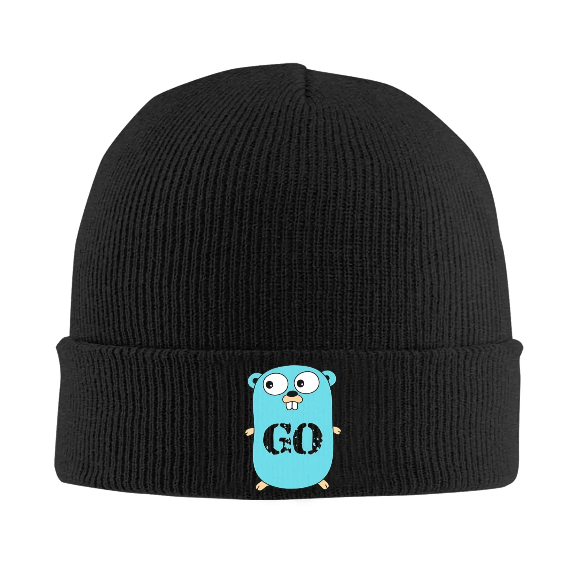 Go GoLang Gopher Knit Beanie For Men Women  Winter Warm Skullies Knitted Caps
