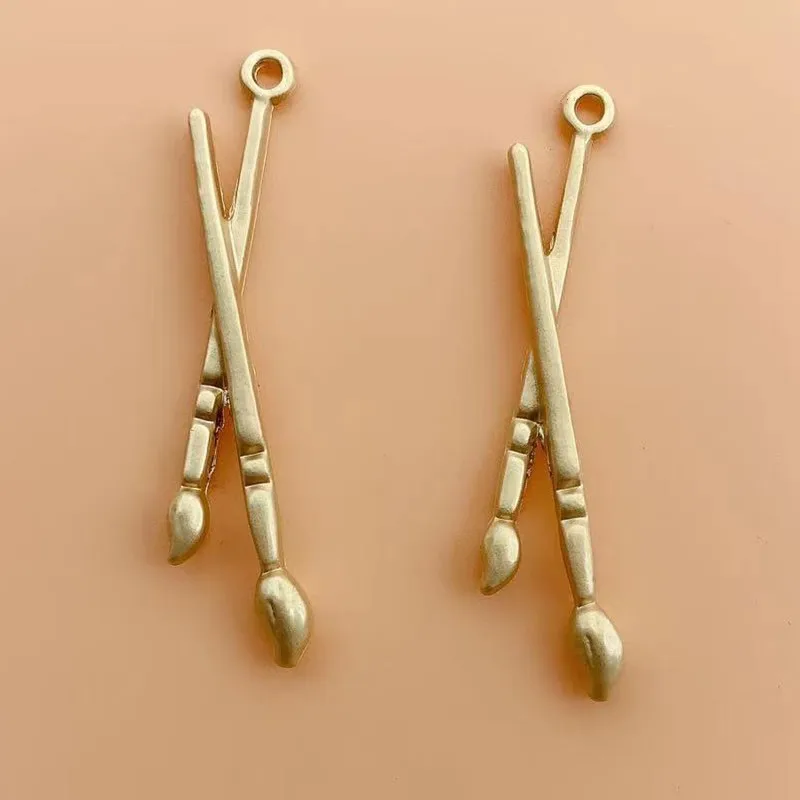 10pcs Enamel Charms Paintbrush Paint Pallet for Jewelry Making Earring Pendant Bracelet Necklace Accessories Diy Craft Supplies
