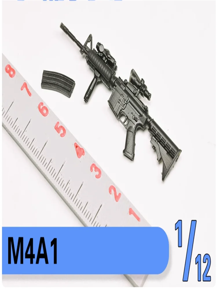 

1/12 Soldier Scene Accessories 7CM M4A1 Weapon Props Resin Parts Model Toy For 6'' Action Figure Doll Body In Stock