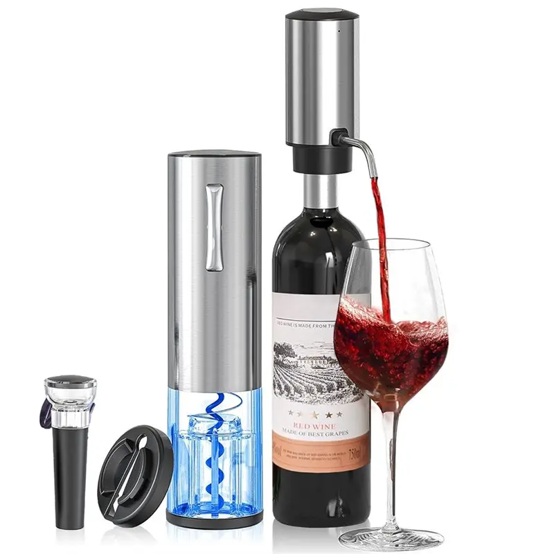 

B58B-Wine Opener Aerator 4-In-1 Rechargeable Electric Gift Set With Wine Decanter,For Home Bar Party