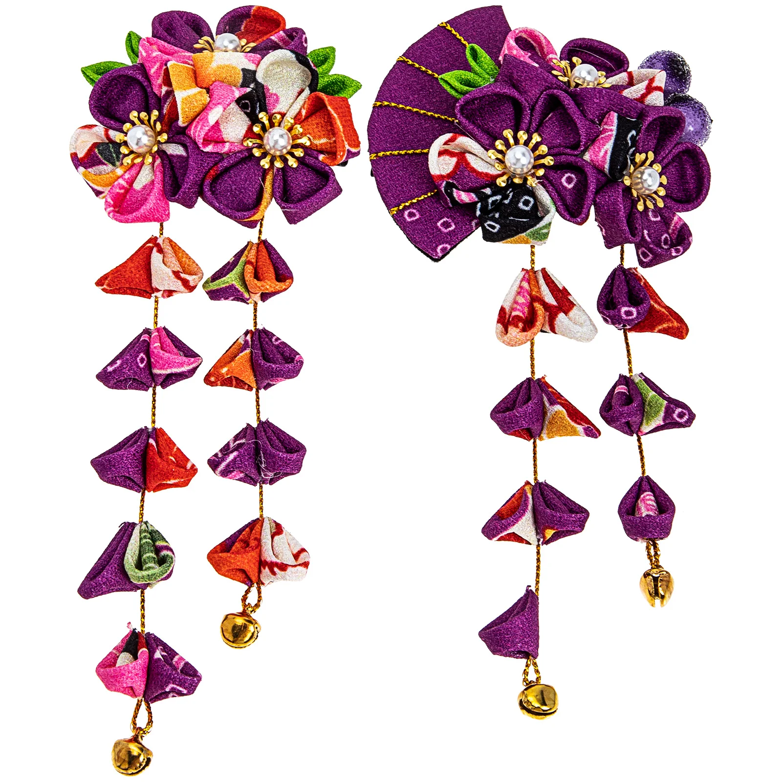 

2 шт., аксессуары с кисточками, заколки для волос с цветочным веером, японский стиль для женщин и девочек, свадебная вечеринка, свадебный душ, повседневная одежда, укладка волос