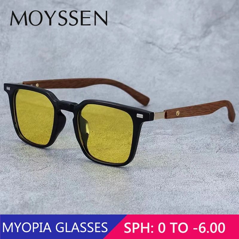 

Men Big Square Oversized Rivet Night Vision Yellow Myopia Lenses Sunglasses Women Trendy Fashionable Customized Sunglass Glasses