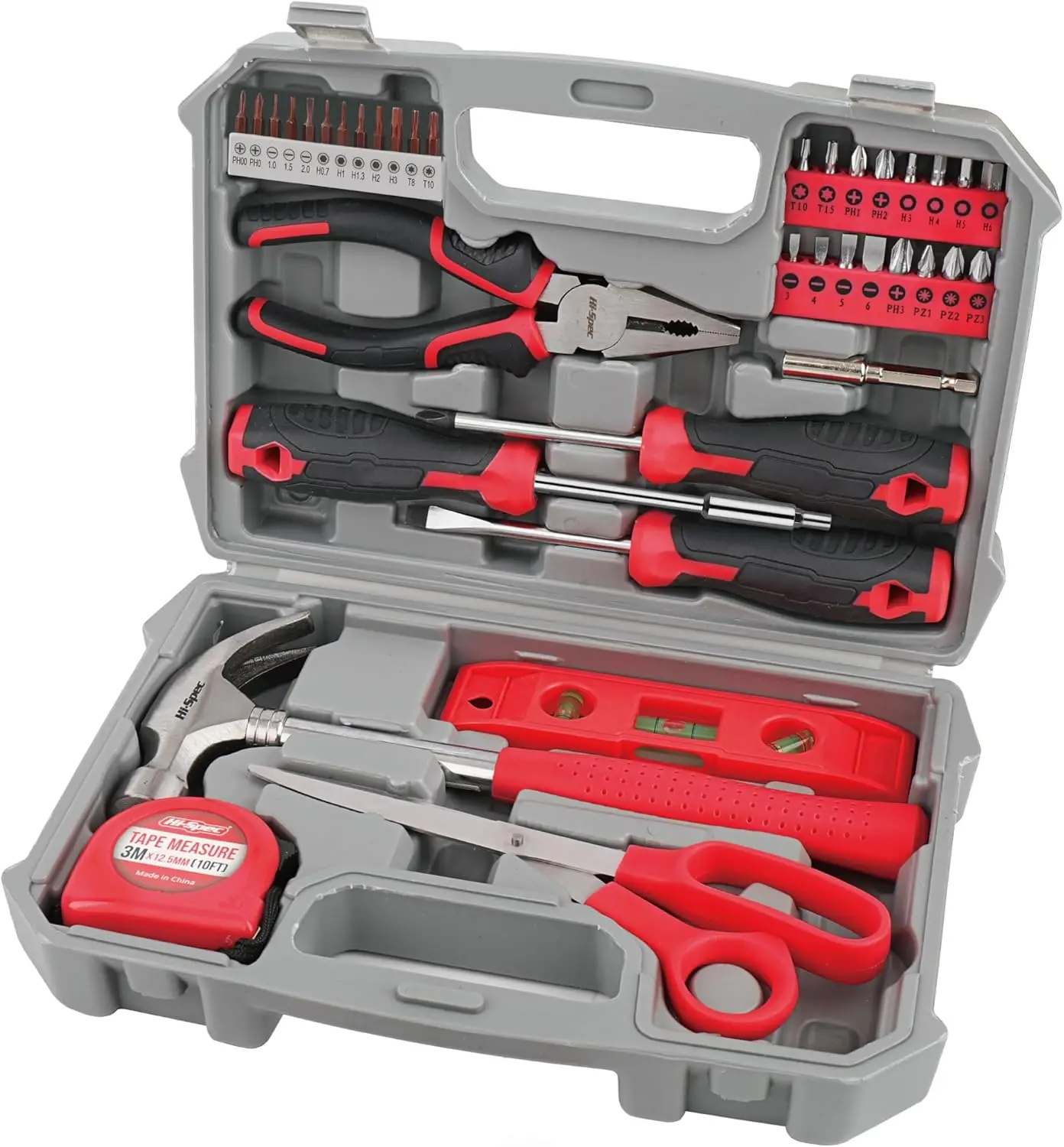 

38-Piece Home Tool Kit with Screwdriver Set, Tape Measure, Hammer & Portable Case for DIY Repairs