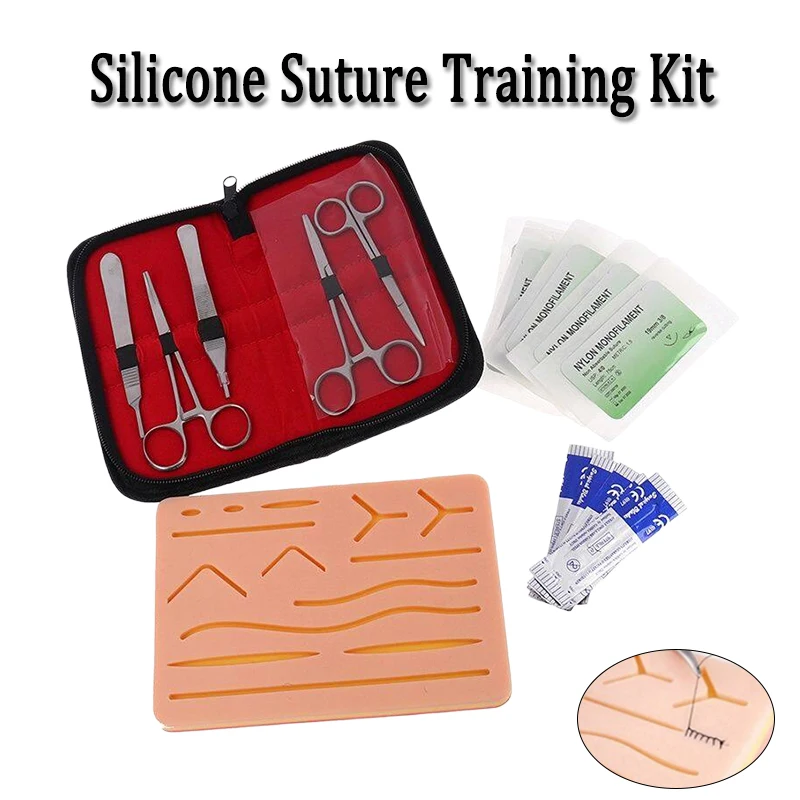 Silicone Skin Suture Practice Pad, Surgical Suture Training Kit Medical Teaching Suture Model Mold