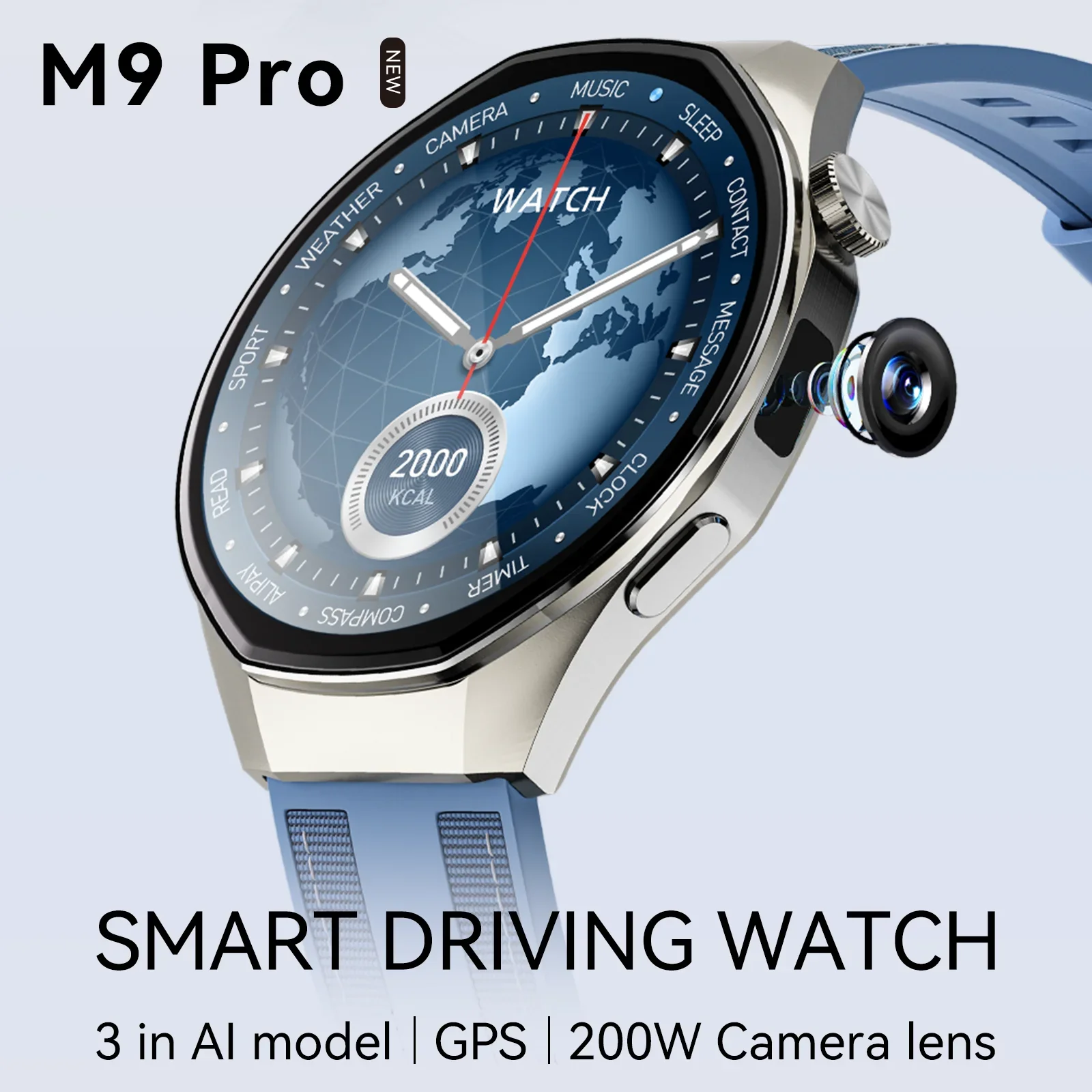 

100% Microwear M9 PRO GPS с камерой AMOLED Smartwatch AI NFC Смарт-часы 3ATM Водонепроницаемые для мужчин и женщин Компас ANSWER WHATSAPP