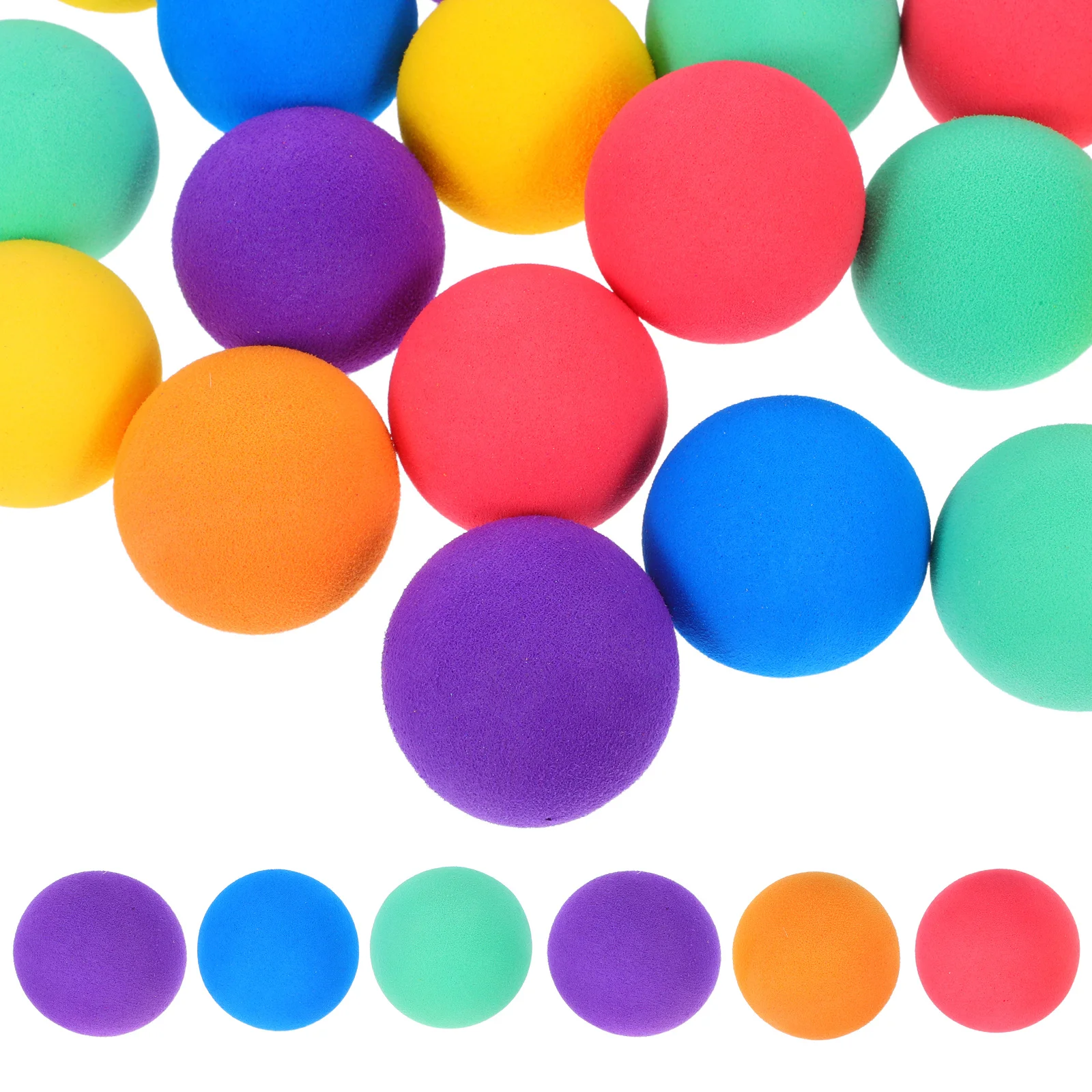 VICASKY 24 Stück 1,6 Zoll weicher Stress-Mini-Schwamm für Kinder, Partygeschenke, verschiedene Farben, leicht, lustiges Indoor-Spielzeug