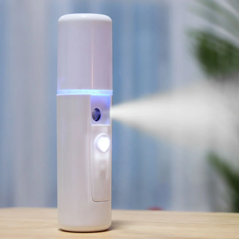 

2 Pcs Beauty Sprayer Mist Steamer Nano Fog Facial Humidifier Skin Replenishment Salon Office ABS Travel Home Use