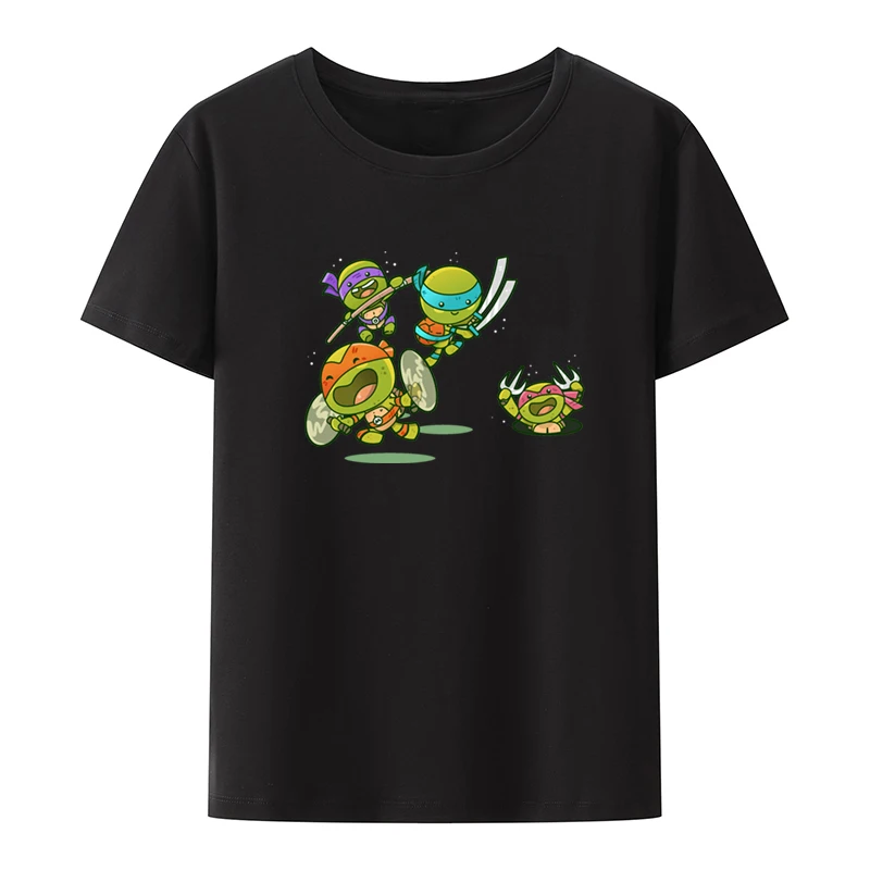 Men Mutant Ninja Short Sleeve Humor Tee Shirt O-Neck Funny Tops Printed Graphic T Shirt Clothing Creative Breathable Koszulki