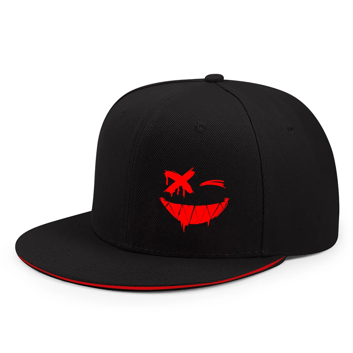 Red XX Baseballkappen mit lächelndem Gesicht, für Männer und Frauen, Hip-Hop, Outdoor, verstellbar, lässig, Sonnenschutz, Sonnenhut, Streetwear – Detail 1