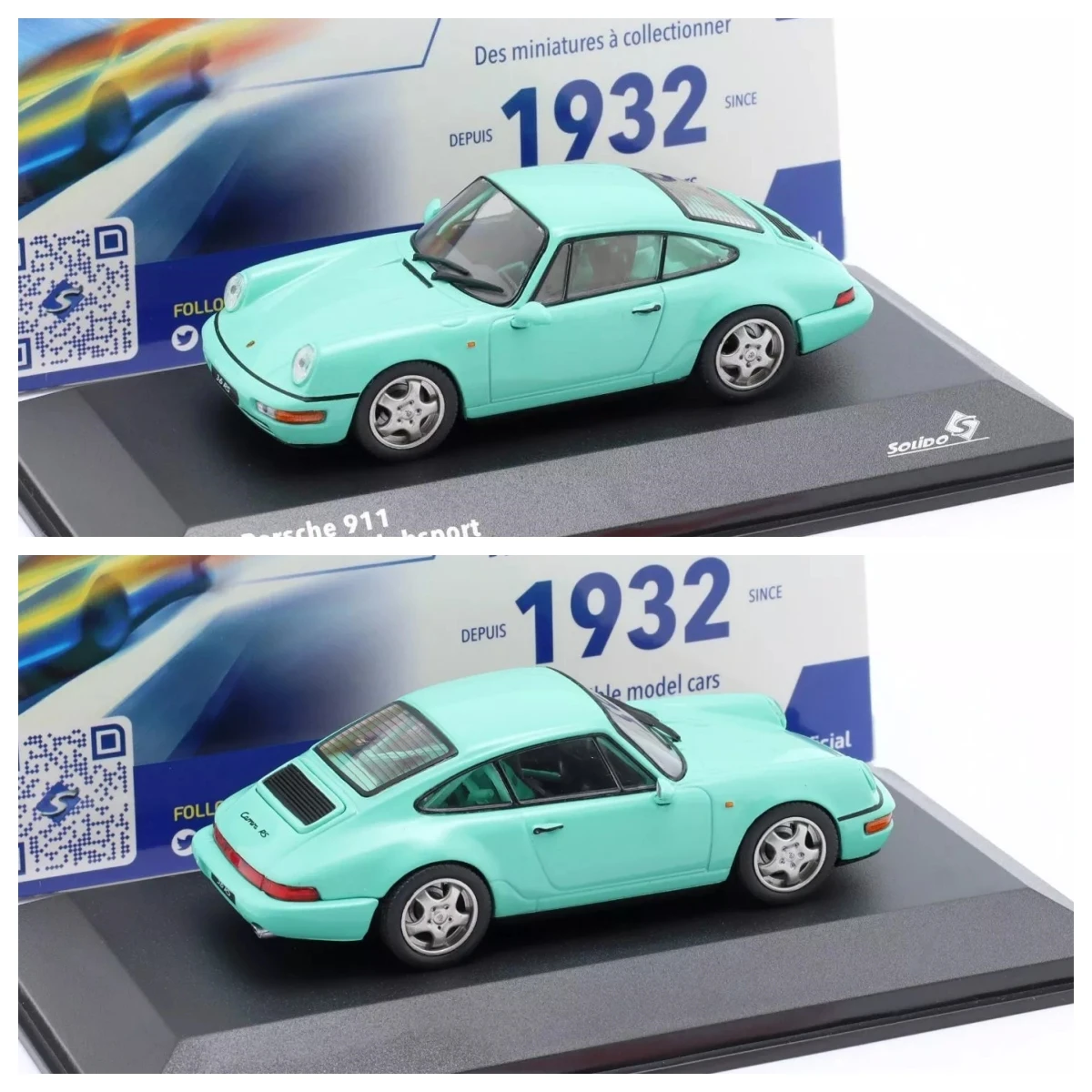 911 (964) RS Clubsport 1994 Mint Green - 1/43 - SOLIDO