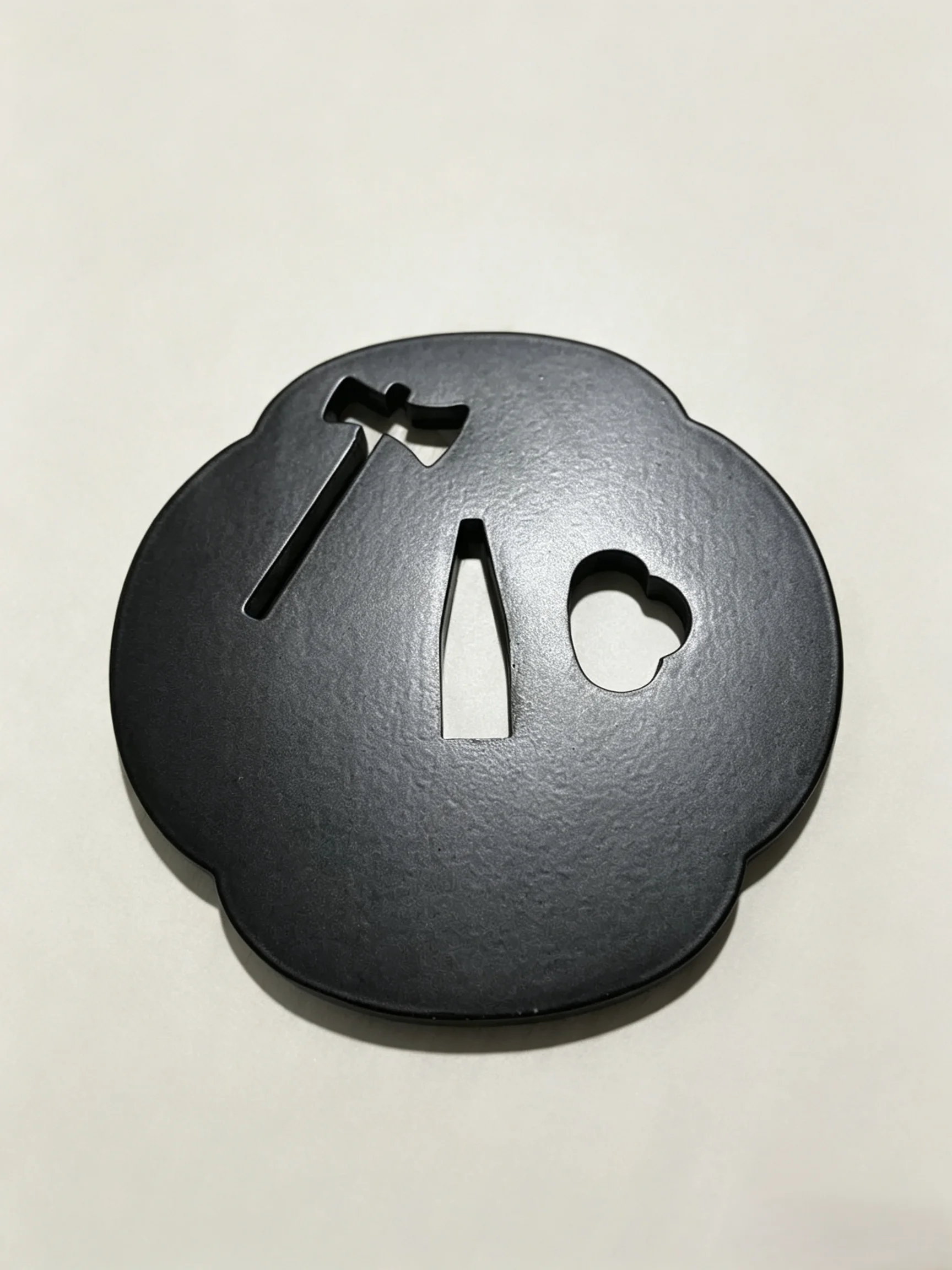Quality Forged Hollowed Iron Katana Tsuba Handguard Disk for JP Katana Tachi Wakizashi Iaido Sword