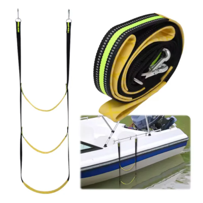 

ISURE MARINE трехслойная портативная мягкая веревочная лестница, нейлоновая трехступенчатая боковая подвесная лестница для яхты, многоразовые аксессуары для лодок