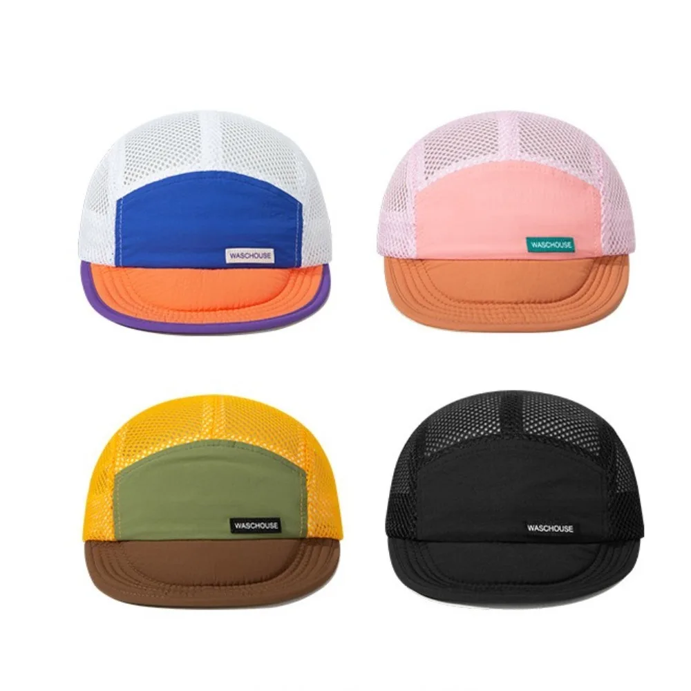 

Flat-brimmed Baseball Caps Fashion Quick-drying 5-panel Sunscreen Hat Breathable Mesh Snapback Caps Outdoor