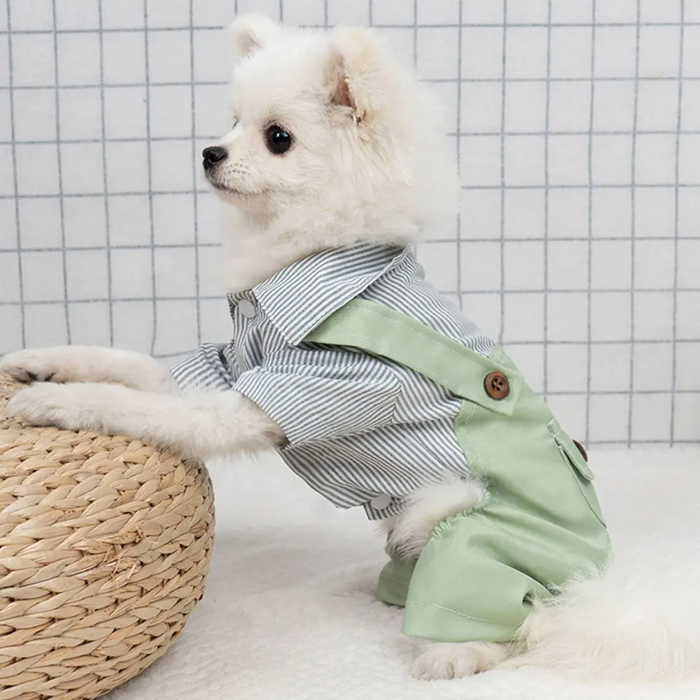 

Dog Overalls Adorable Puppy Clothing Lightweight Spring Summer Apparel Breathable Comfortable Dog Clothes Fashionable Pet Outfit