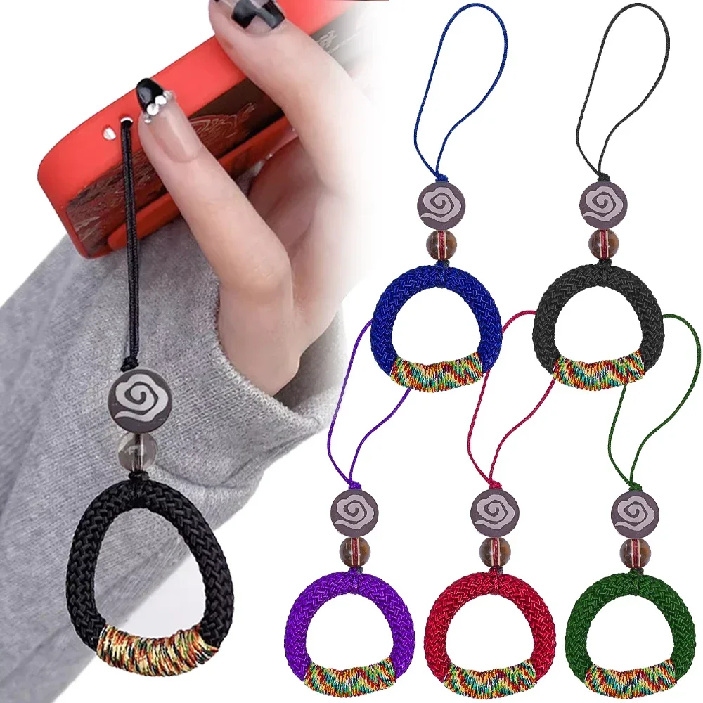 Creative Chinese Style Short Cellphone Hand Wrist Straps String Mobile Phone Lanyard Rope Anti-fall Keychains Camera Holders